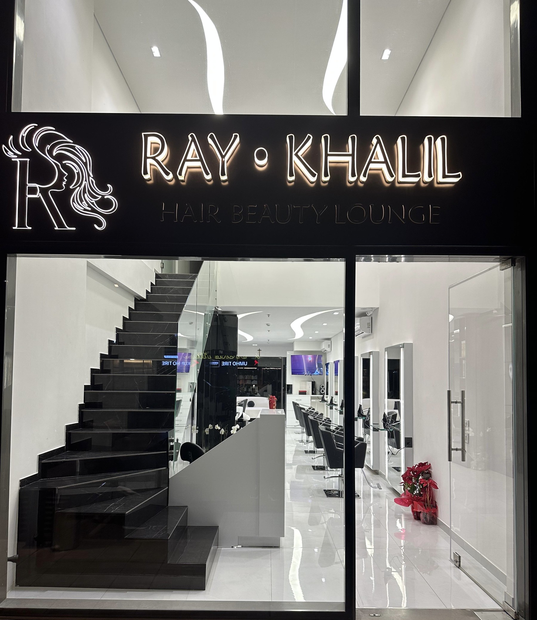 Ray Khalil Hair Beauty Lounge entrance and salon interior